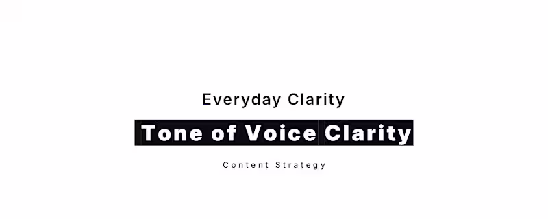 Cover image for Tone of Voice: A Clarity