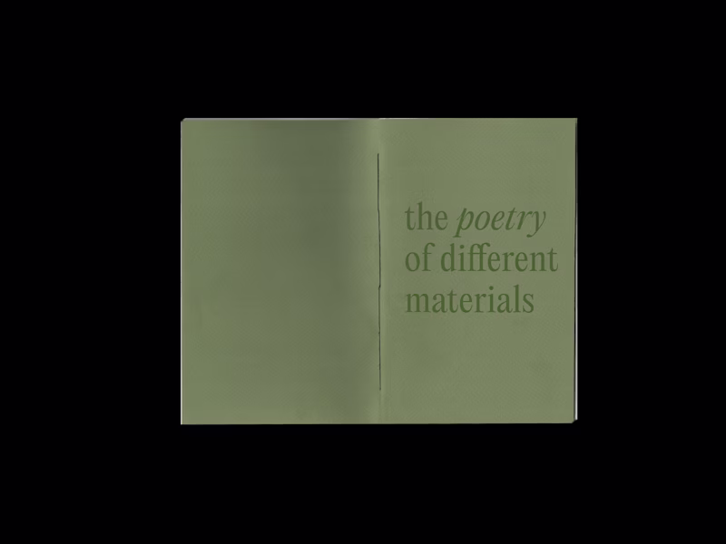 Cover image for the poetry of different materials