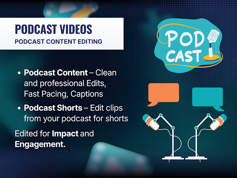 Cover image for Podcast Videos Editing