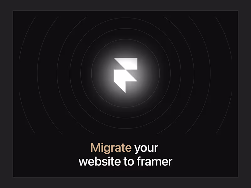 Cover image for Migrate your website to framer