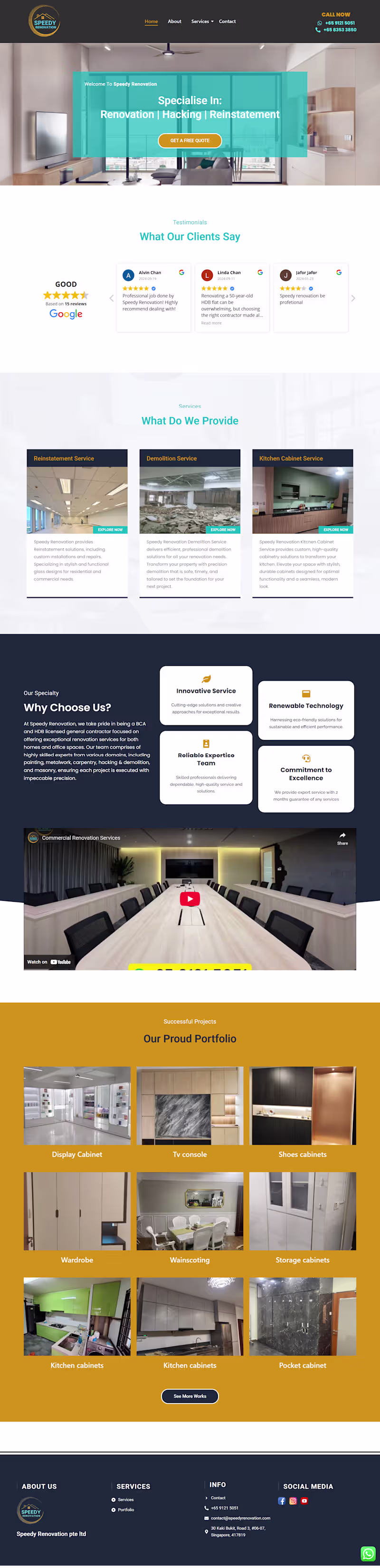 Cover image for Home Renovation Website Development | Speedy Renovation