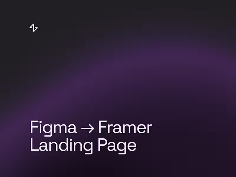 Cover image for Figma to Framer Landing Page