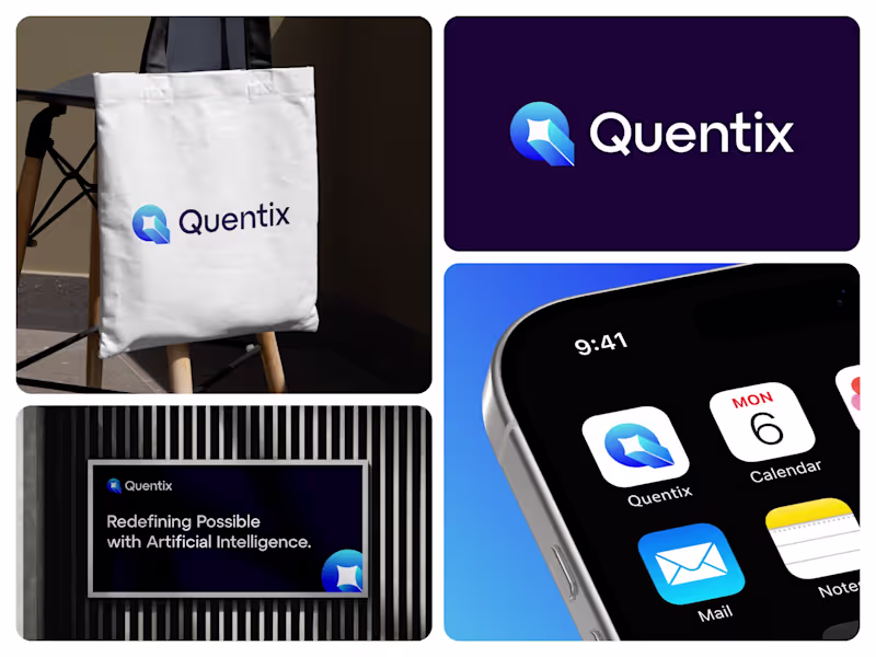 Cover image for Quentix - Ai, Saas, Technology logo design