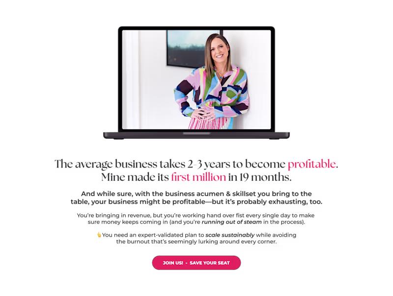 Cover image for Landing Page Design for Build Grow Scale Accelerator