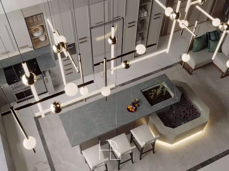 Cover image for Open Space Living-Kitchen Area