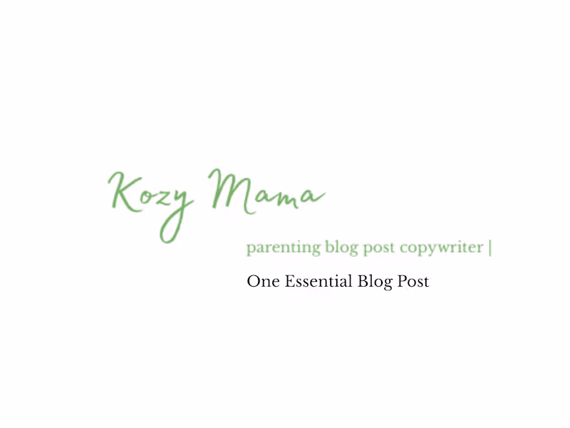 Cover image for Parenting Blog Post Copywriting