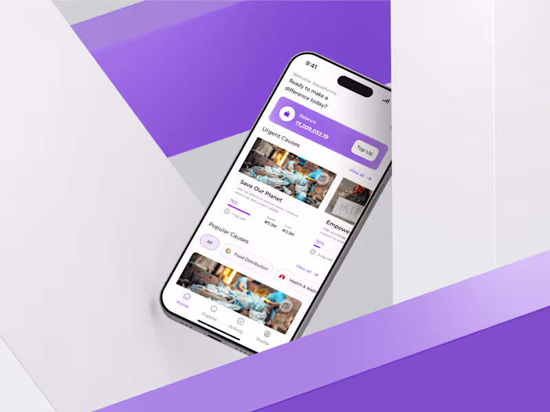Cover image for GiveWell Mobile App Design for Charitable Giving