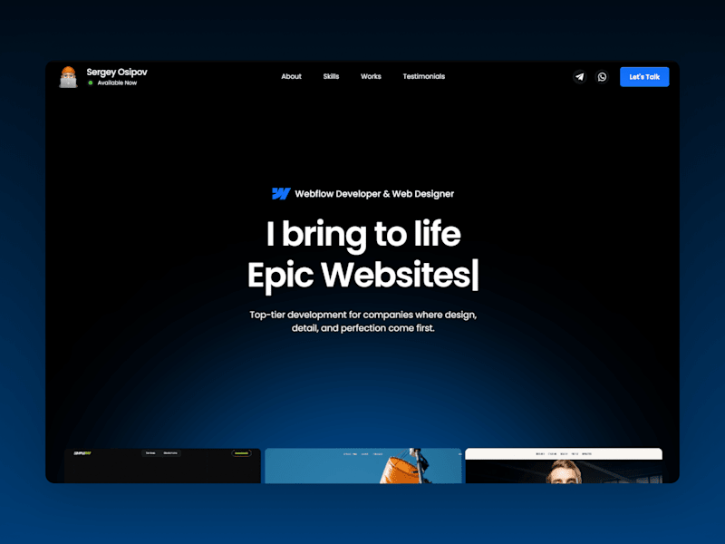 Cover image for Sergey Osipov Portfolio Website