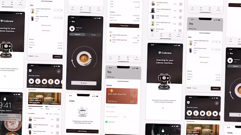 Cover image for Cobrew – UI Design for a Smart Coffee Experience