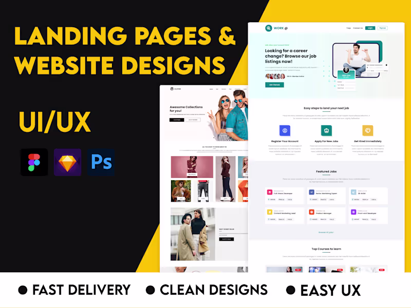 Cover image for You will get creative landing page design for your business.