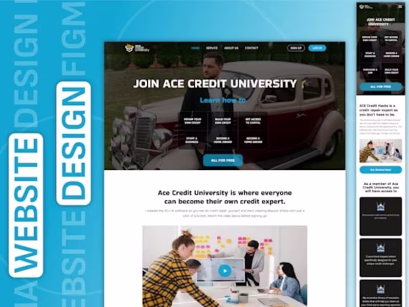 Cover image for I will do figma website design and website ui ux design
