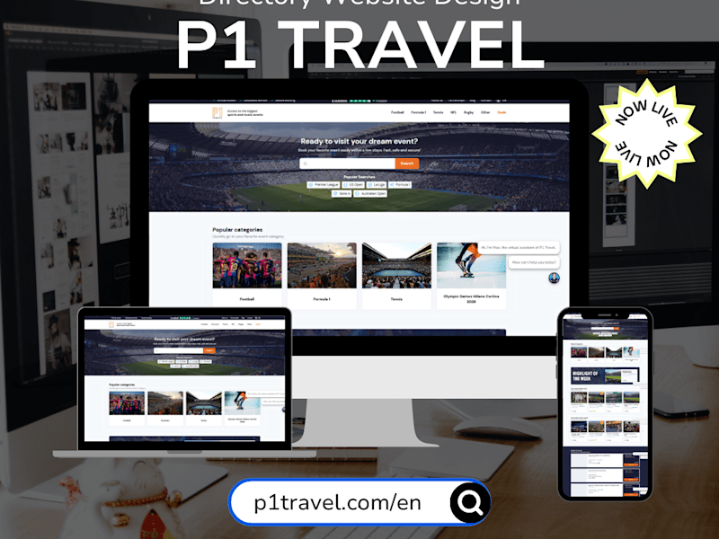 Cover image for Directory Website Design for P1 Travel on WordPress