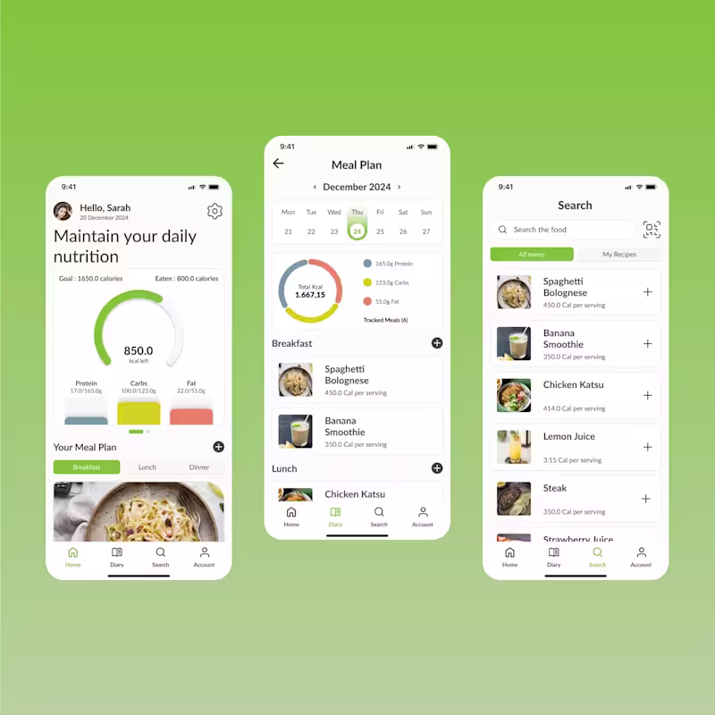 Cover image for Nutrilens - Smart Meal Planner App Design
