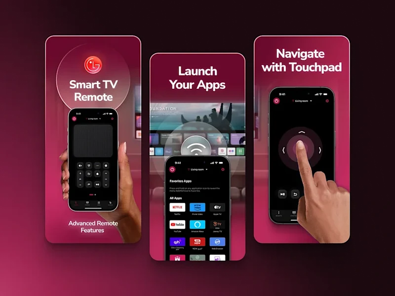 Cover image for Screenshots design for LG Remote App