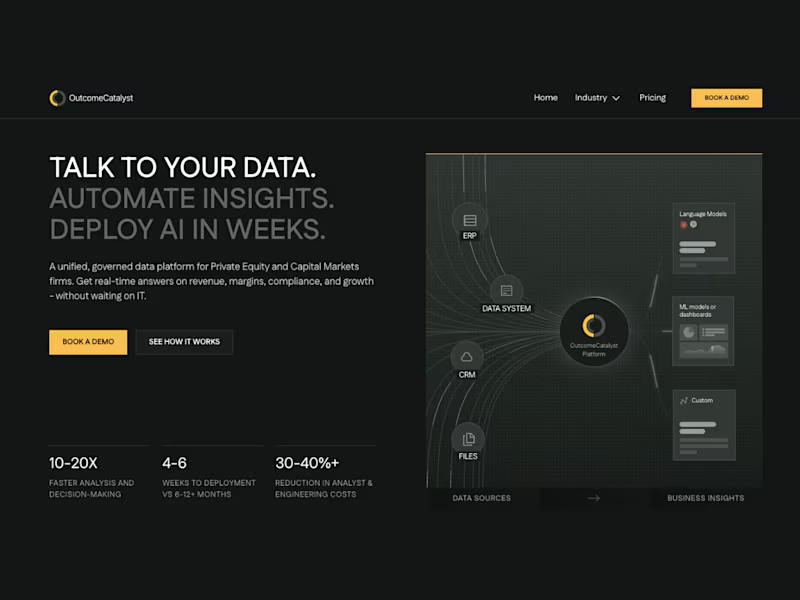 Cover image for Website Design for OutcomeCatalyst's Data Platform