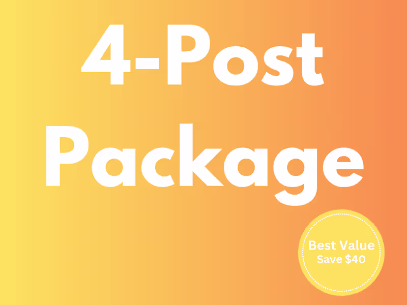 Cover image for Blog Post Package: 4 Posts Up to 1,200 Words
