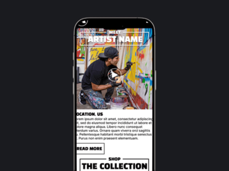 Cover image for Interactive Mobile Experience for Arthouse x Artist