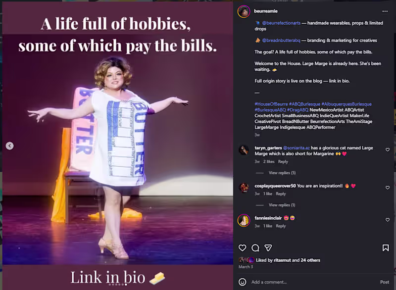 Cover image for Monthly Instagram Management for Creative Businesses