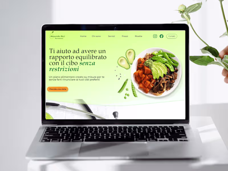 Cover image for Website for Nutritionists