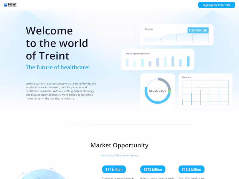 Cover image for Treint Website Design