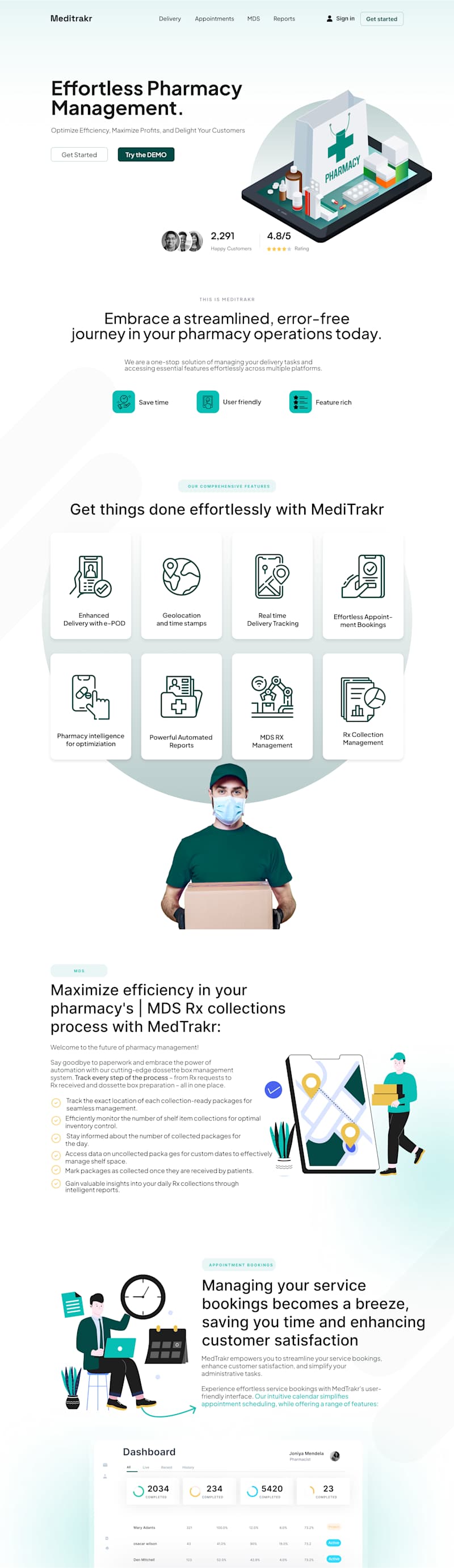 Cover image for Medtrakr SaaS Landing Page UI/UX