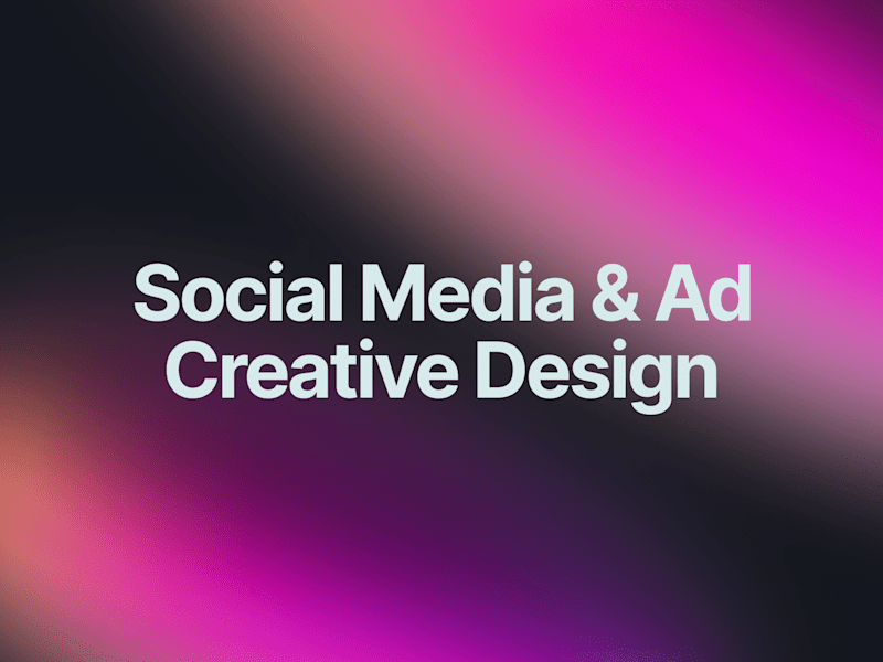 Cover image for Social Media & Ad Creative Design 
