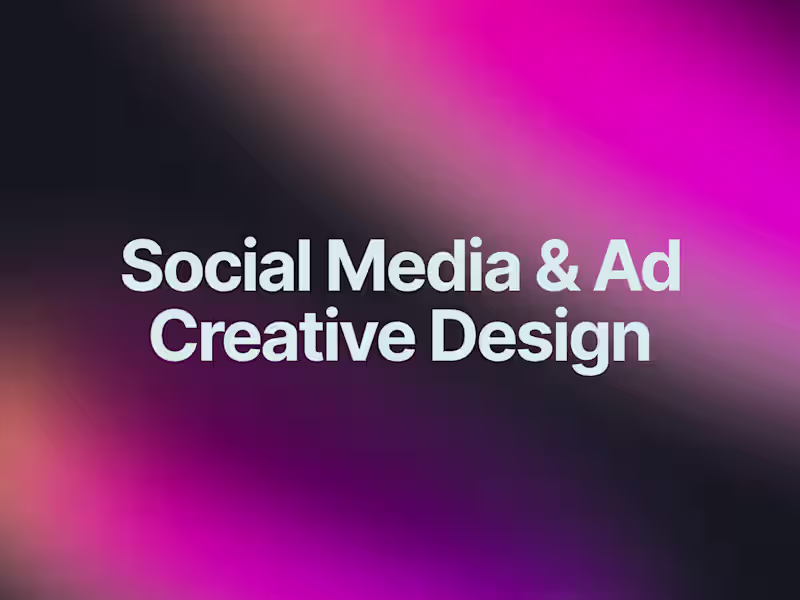 Cover image for Social Media & Ad Creative Design 