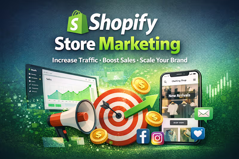 Cover image for You will get Shopify store marketing sales conversion growth