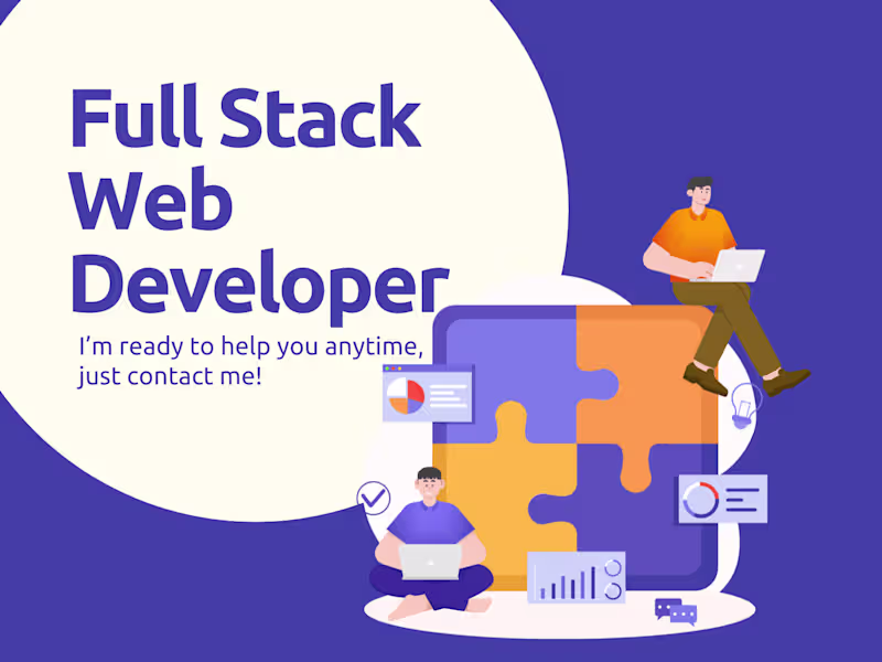 Cover image for I will be your Full Stack Web Developer for all types of website