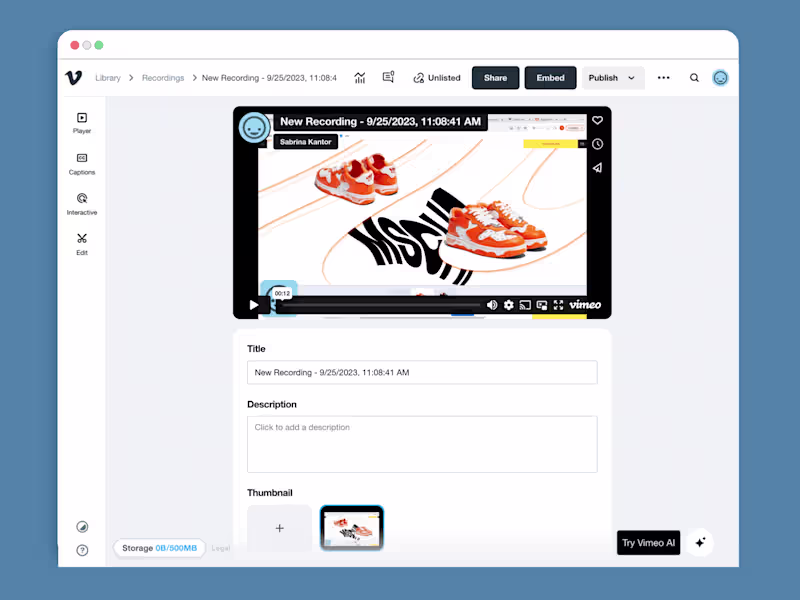 Cover image for Vimeo Web Application