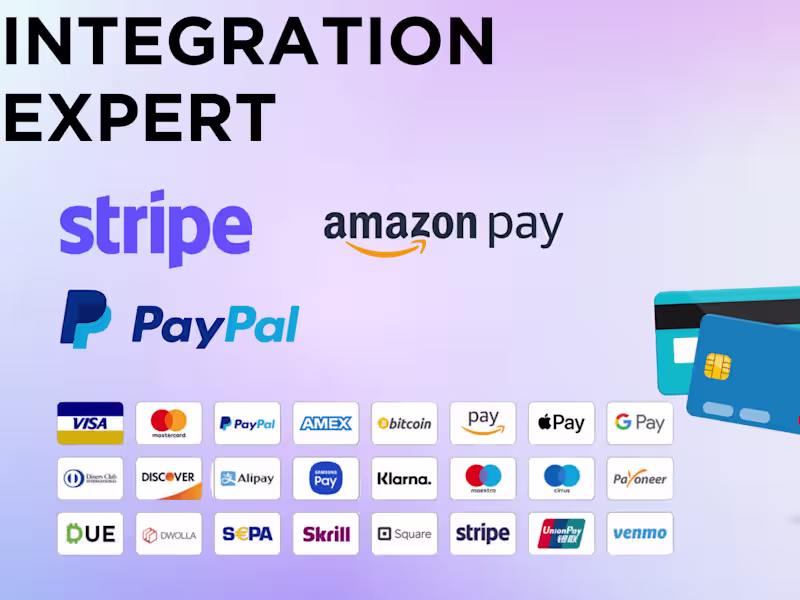 Cover image for I will integrate paypal ,stripe payment gateway in your website