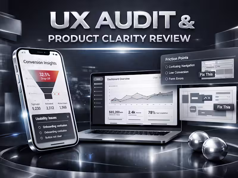 Cover image for UX Audit & Product Clarity Review