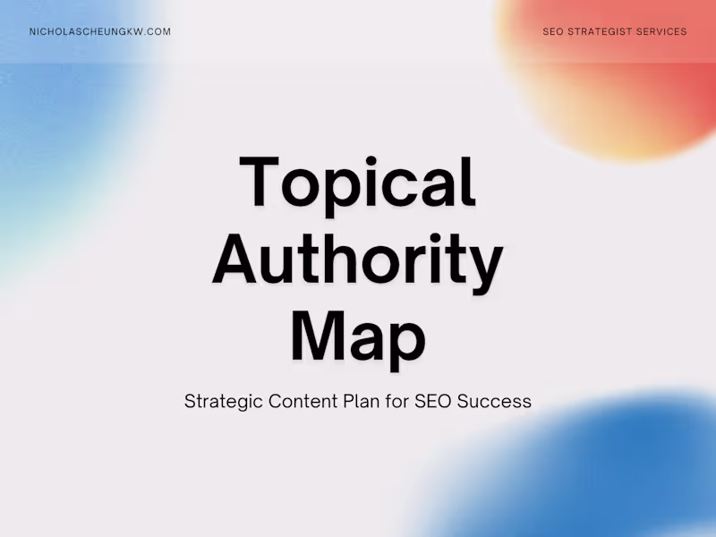 Cover image for Topical Map (strategic content plan to amplify SEO performance)