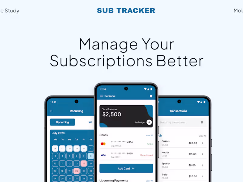 Cover image for SubTracker: Manage Your Subscriptions Better