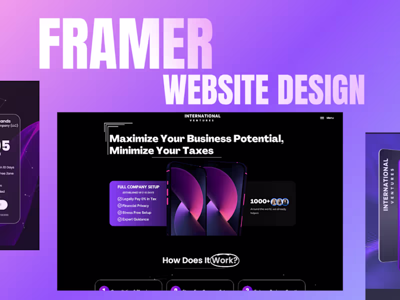 Cover image for Custom Framer Website – Modern, Fast & Conversion-Focused