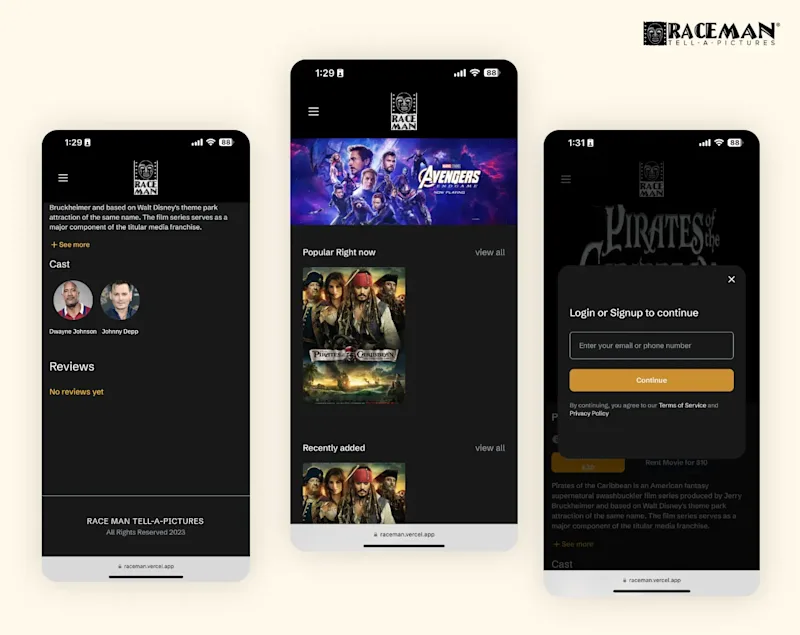 Cover image for Raceman OTT Platform - Next.js 