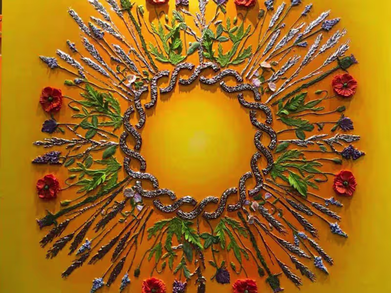 Cover image for Flowers — Symbolic Bas-relief of Healing and Resistance