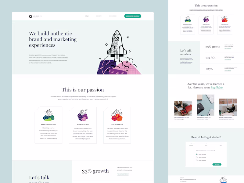 Cover image for Goldsmith Marketing Website Design