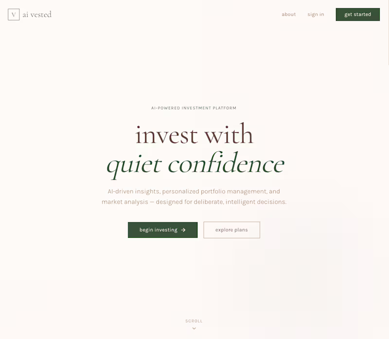 Cover image for AI Vested
An AI-powered investment platform