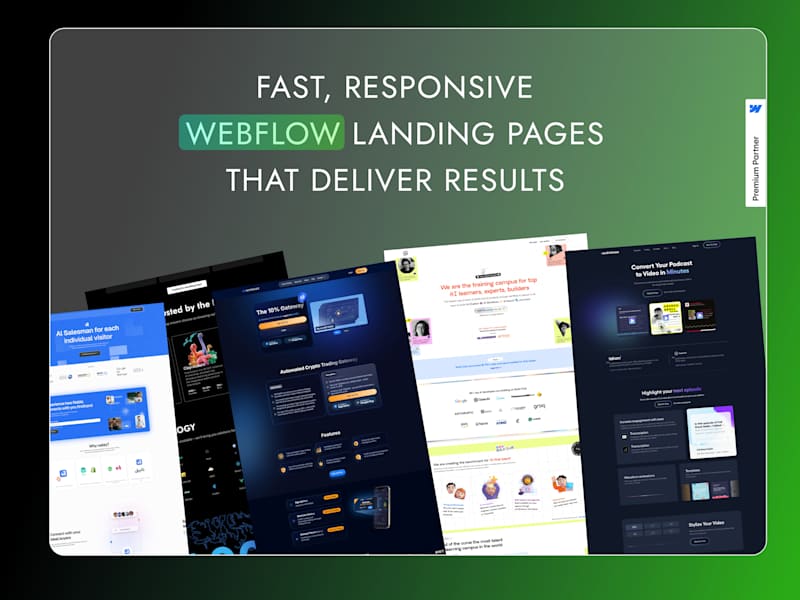 Cover image for Webflow Landing page design and development