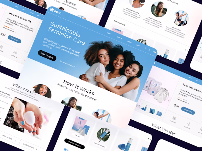 Cover image for Hana Feminine Care Website Design