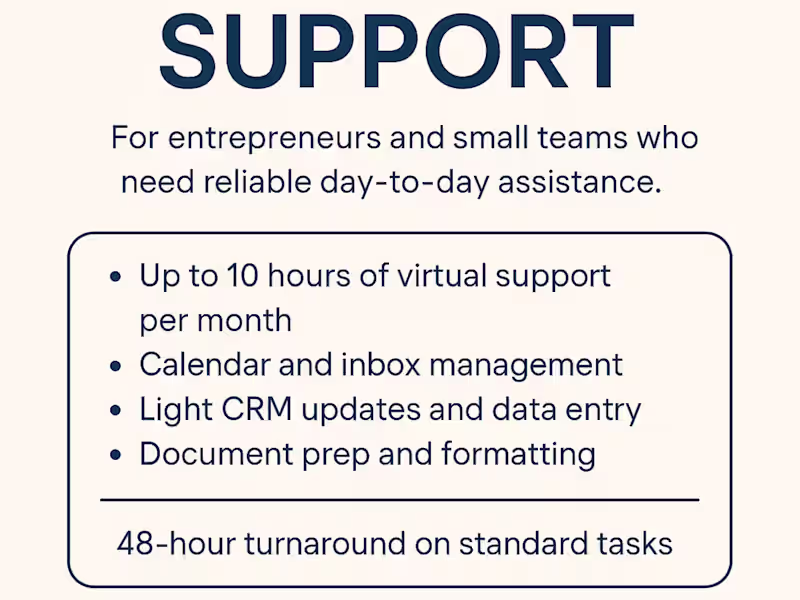 Cover image for Virtual Business Support