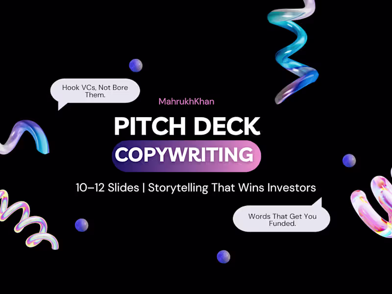 Cover image for A Story Driven Pitch Deck that Investors can Connect with