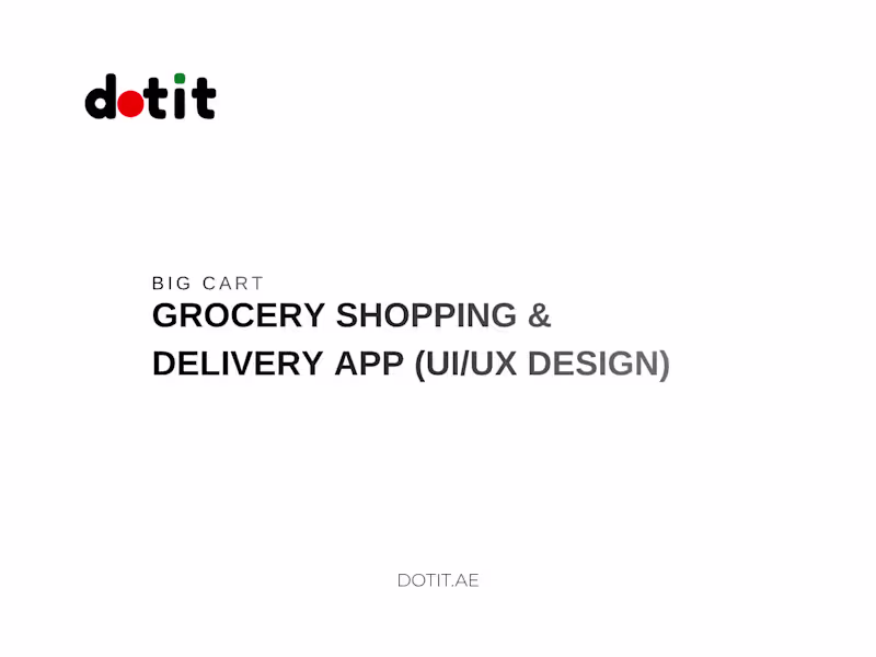 Cover image for Big Cart – Grocery Shopping & Delivery App (UI/UX Design)