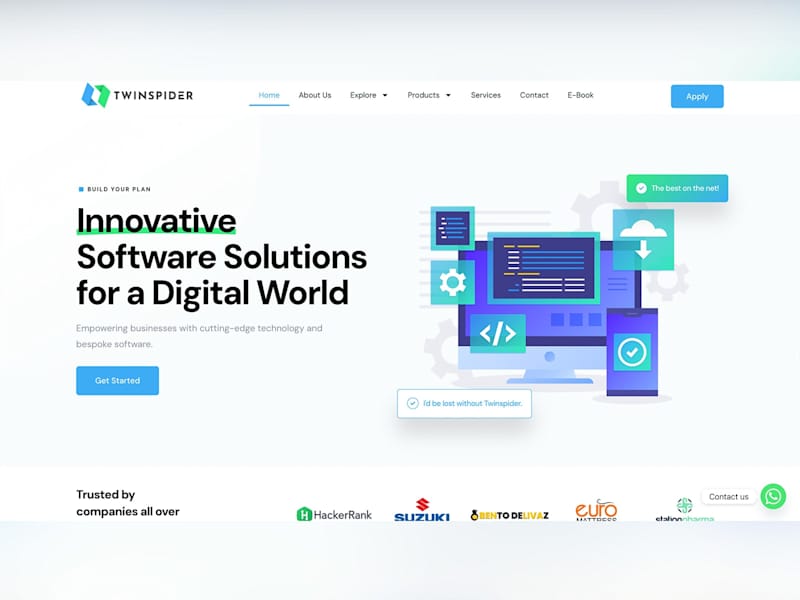 Cover image for Corporate Website Development for Twinspider Technologies