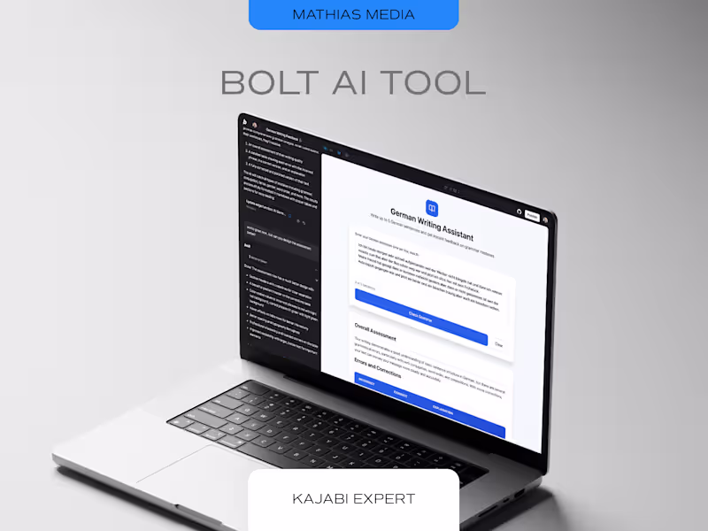 Cover image for Bolt / Flora-Built German Writing Feedback Tool for Educator