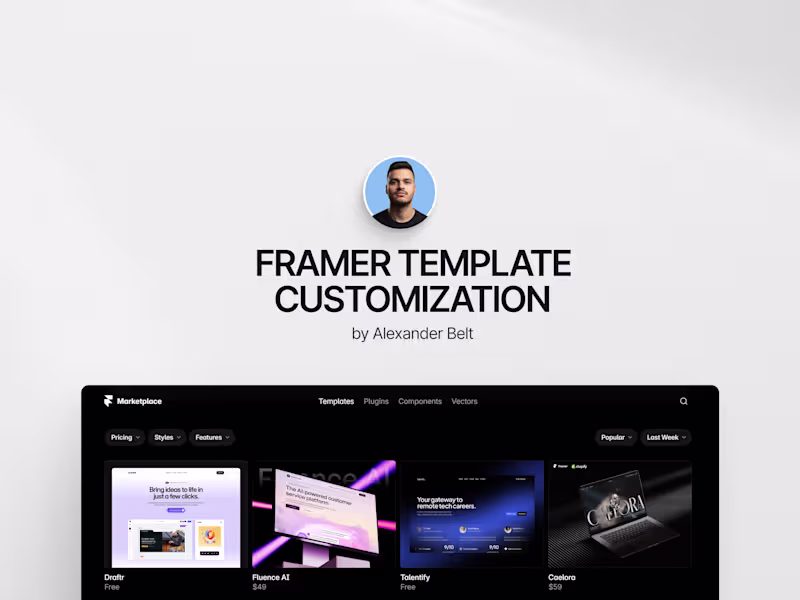 Cover image for Template Setup and Customization in Framer