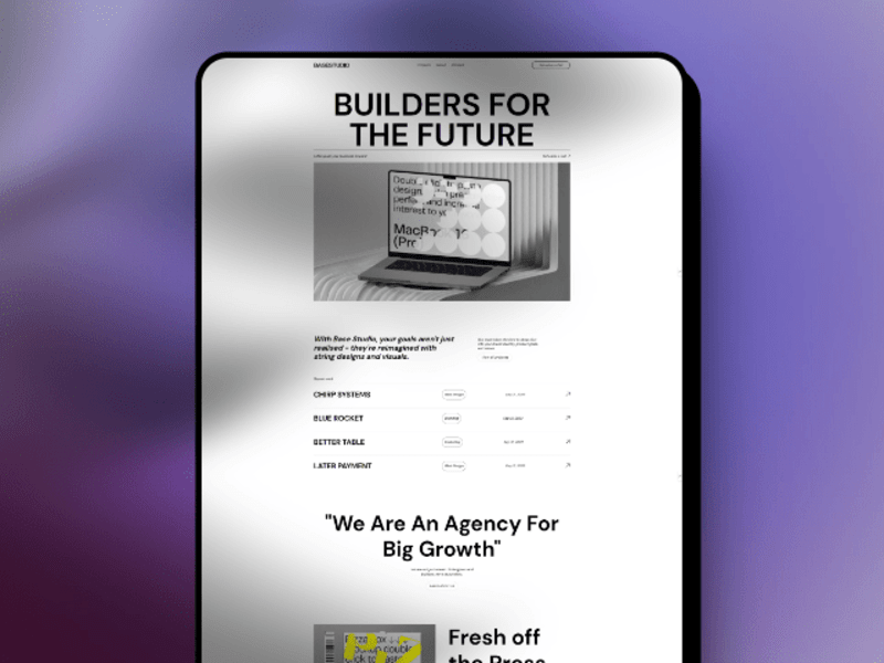 Cover image for Concept Project For a Creative agency Site