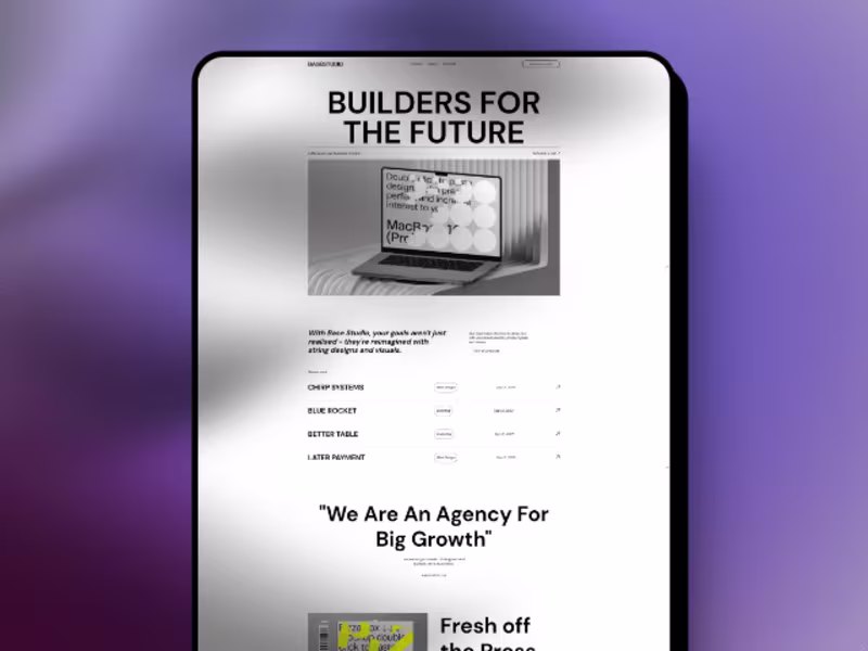 Cover image for Concept Project For a Creative agency Site