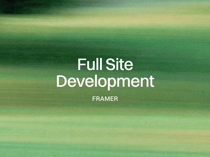 Cover image for Full Site Development in Framer